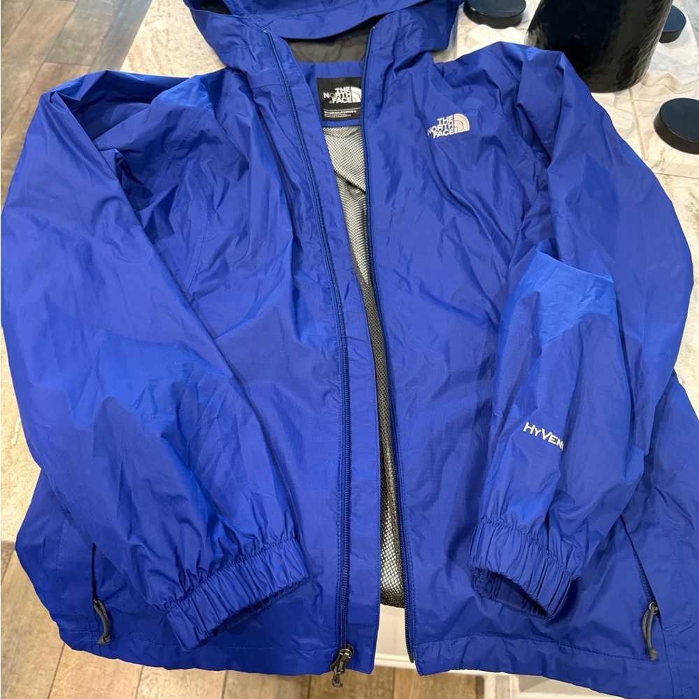The North Face Royal Blue Women's Rain Coat Jacket Size Large